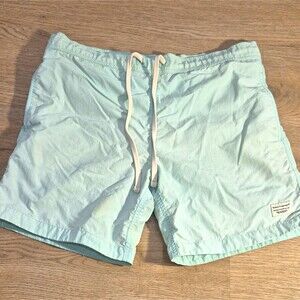 Modern Amusement Men’s Light Blue S Swim Shorts Drawstring Elastic Pockets Lined